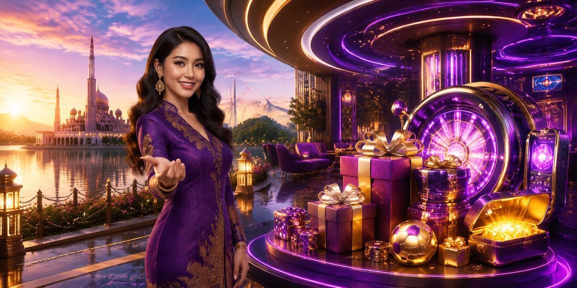 Suasana kasino mewah di Putrajaya dengan meja permainan roulette berputar aktif